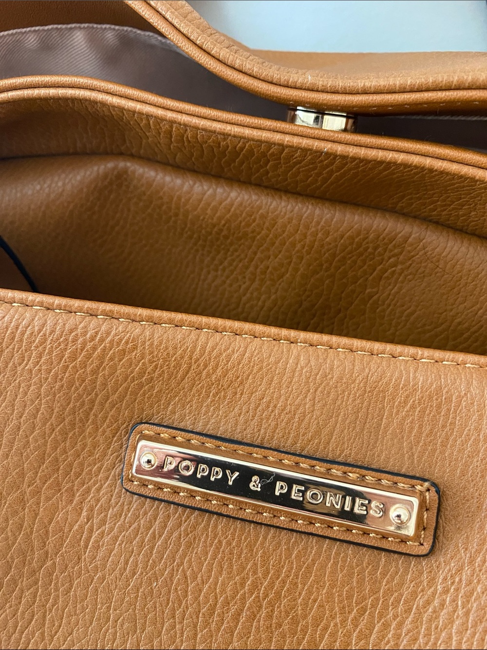 Poppy & Peonies Voyager Luggage in Cognac - Picture 2 of 9